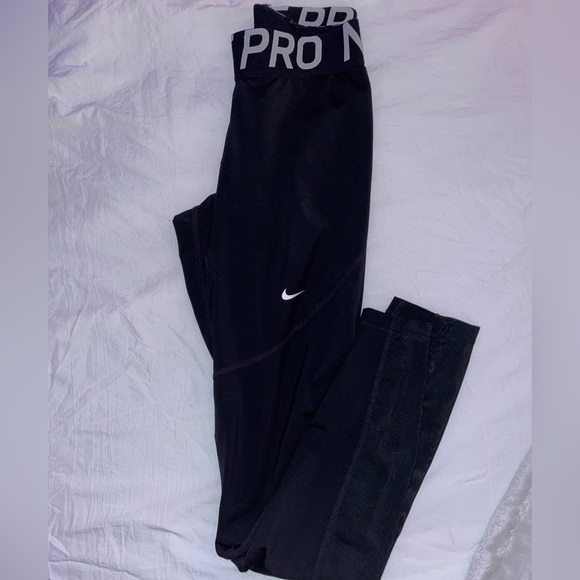 Nike Pro Mesh Logo Tights - Picture 1 of 3
